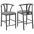 Furniture City Houma - Coaster - Dolman Counter Height Dining Side Chair Grey (Set of 2) - 105549