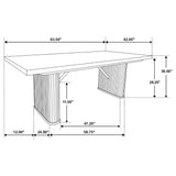 Catherine 7-piece Rectangular Dining Table Set Black