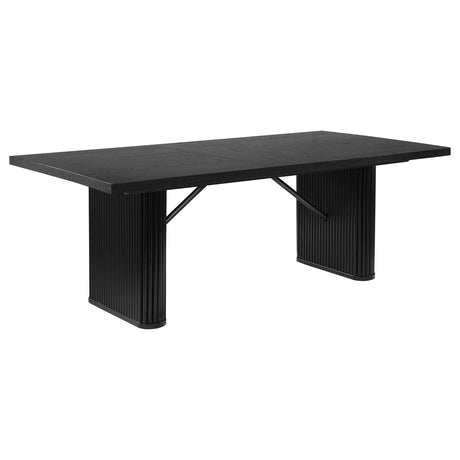 Furniture City Houma - Coaster - Catherine Rectangular 84-inch Wood Dining Table Black - 106251