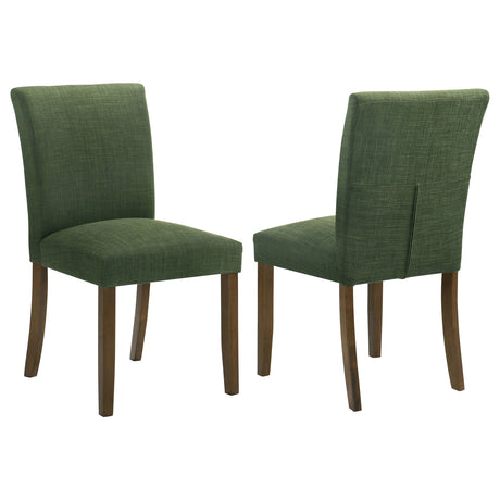 Furniture City Houma - Coaster - Cantley Upholstered Dining Side Chair Green (Set of 2) - 106378