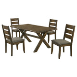 Alston 5-piece Rectangular Dining Table Set Knotty Nutmeg