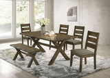 Furniture City Houma - Coaster - Alston 6-piece Rectangular Dining Table Set Knotty Nutmeg - 106381-S6