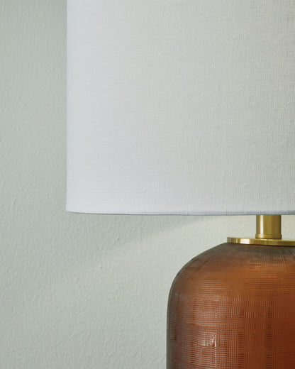 Farberman - Glass Table Lamp - Amber