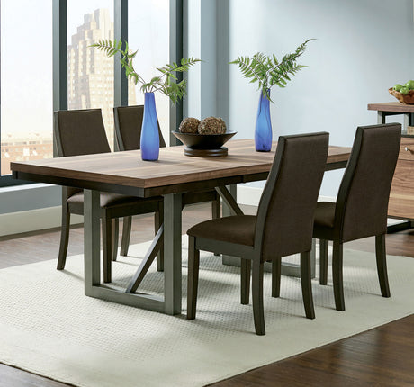 Furniture City Houma - Coaster - Spring Creek 5-piece Rectangular Dining Table Set Chocolate - 106581-S5