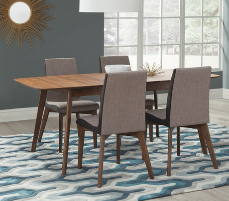 Furniture City Houma - Coaster - Redbridge 5-piece Rectangular Dining Set Natural Walnut - 106591-S5