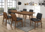 Furniture City Houma - Coaster - Redbridge Rectangular 7-piece Dining Set Natural Walnut - 106591-S7K