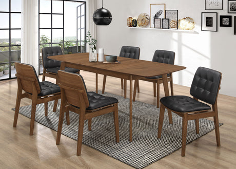 Furniture City Houma - Coaster - Redbridge Rectangular 7-piece Dining Set Natural Walnut - 106591-S7K