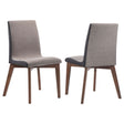 Furniture City Houma - Coaster - Redbridge Upholstered Dining Side Chair Walnut (Set of 2) - 106592