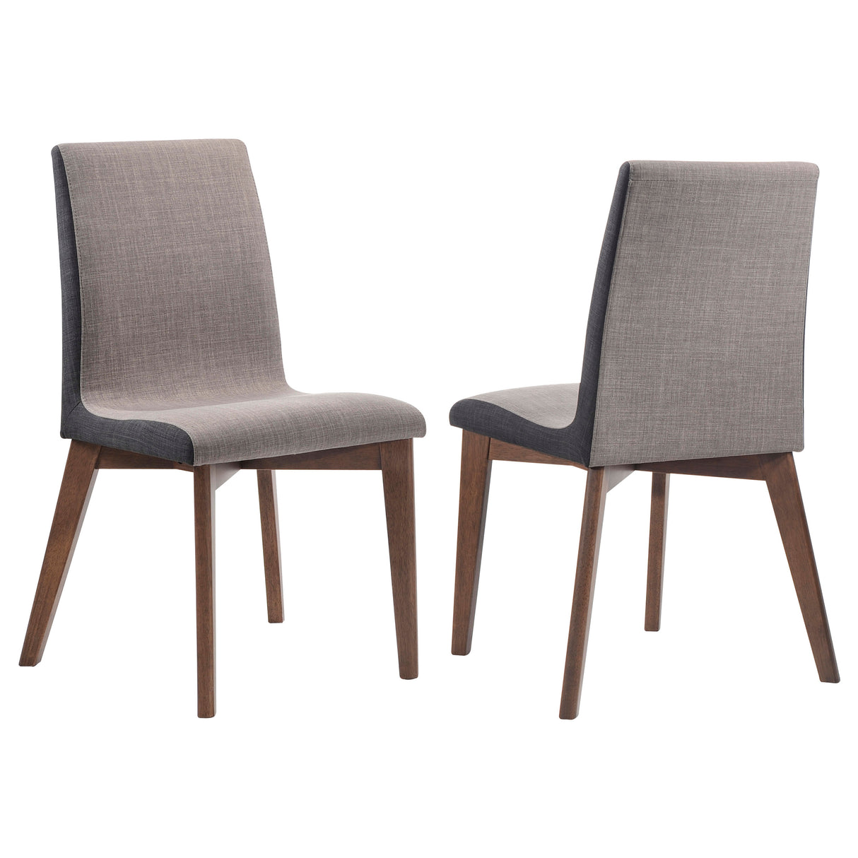 Furniture City Houma - Coaster - Redbridge Upholstered Dining Side Chair Walnut (Set of 2) - 106592