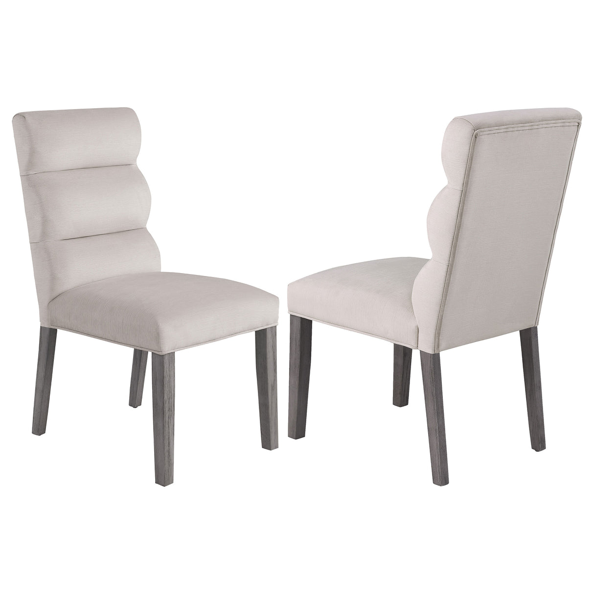 Furniture City Houma - Coaster - Carla Velvet Upholstered Dining Side Chair Stone (Set of 2) - 106683