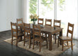Furniture City Houma - Coaster - Coleman 9-piece Rectangular Dining Set Rustic Golden Brown - 107041-S9