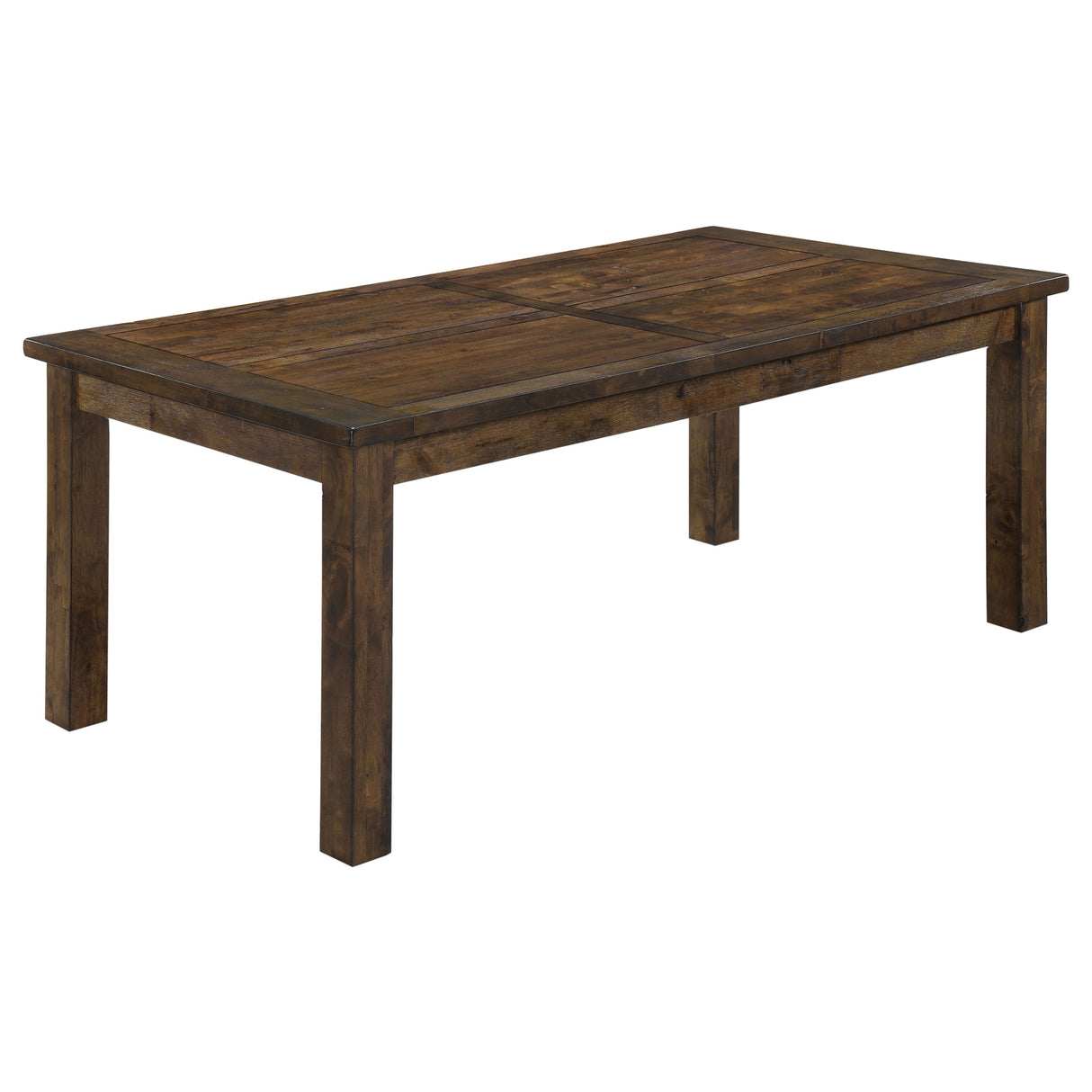 Furniture City Houma - Coaster - Coleman Rectangular 79-inch Dining Table Rustic Golden Brown - 107041