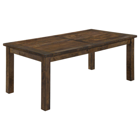 Furniture City Houma - Coaster - Coleman Rectangular 79-inch Dining Table Rustic Golden Brown - 107041