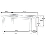 Coleman Rectangular 79-inch Dining Table Rustic Golden Brown