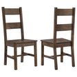 Furniture City Houma - Coaster - Coleman Dining Side Chair Rustic Golden Brown (Set of 2) - 107042