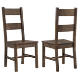 Furniture City Houma - Coaster - Coleman Dining Side Chair Rustic Golden Brown (Set of 2) - 107042