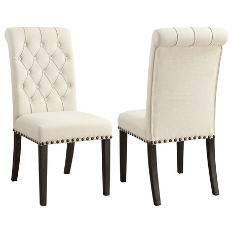 Furniture City Houma - Coaster - Alana Fabric Upholstered Dining Side Chair Beige (Set of 2) - 107286