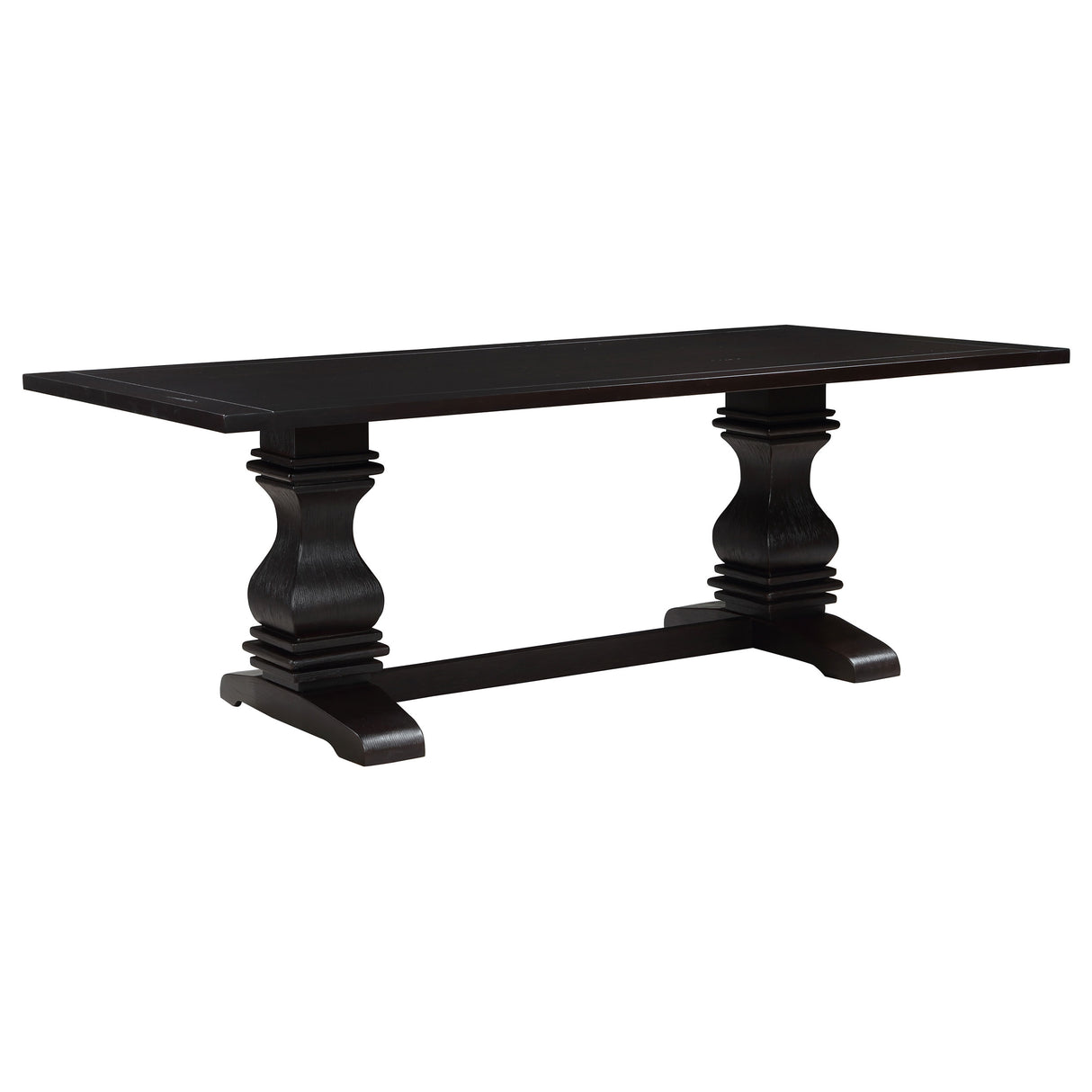 Furniture City Houma - Coaster - Parkins Rectangular 86-inch Dining Table Rustic Espresso - 107411