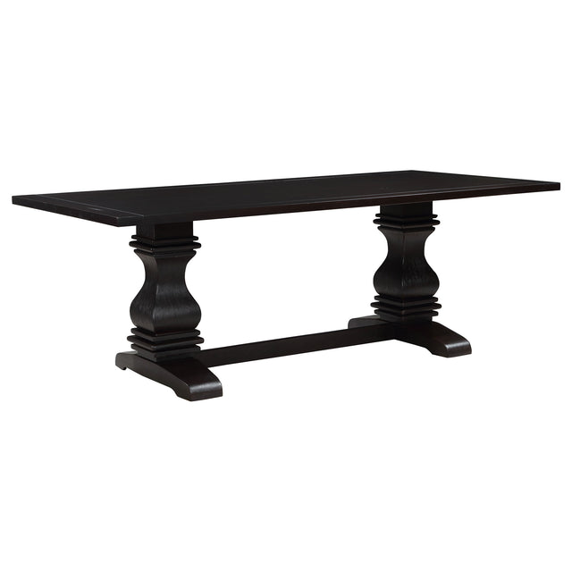 Furniture City Houma - Coaster - Parkins Rectangular 86-inch Dining Table Rustic Espresso - 107411