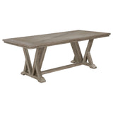 Furniture City Houma - Coaster - Cornelia Rectangular 82-inch Dining Table Coastal Grey - 107441