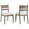 Furniture City Houma - Coaster - Cornelia Wood Dining Side Chair Coastal Grey (Set of 2) - 107442