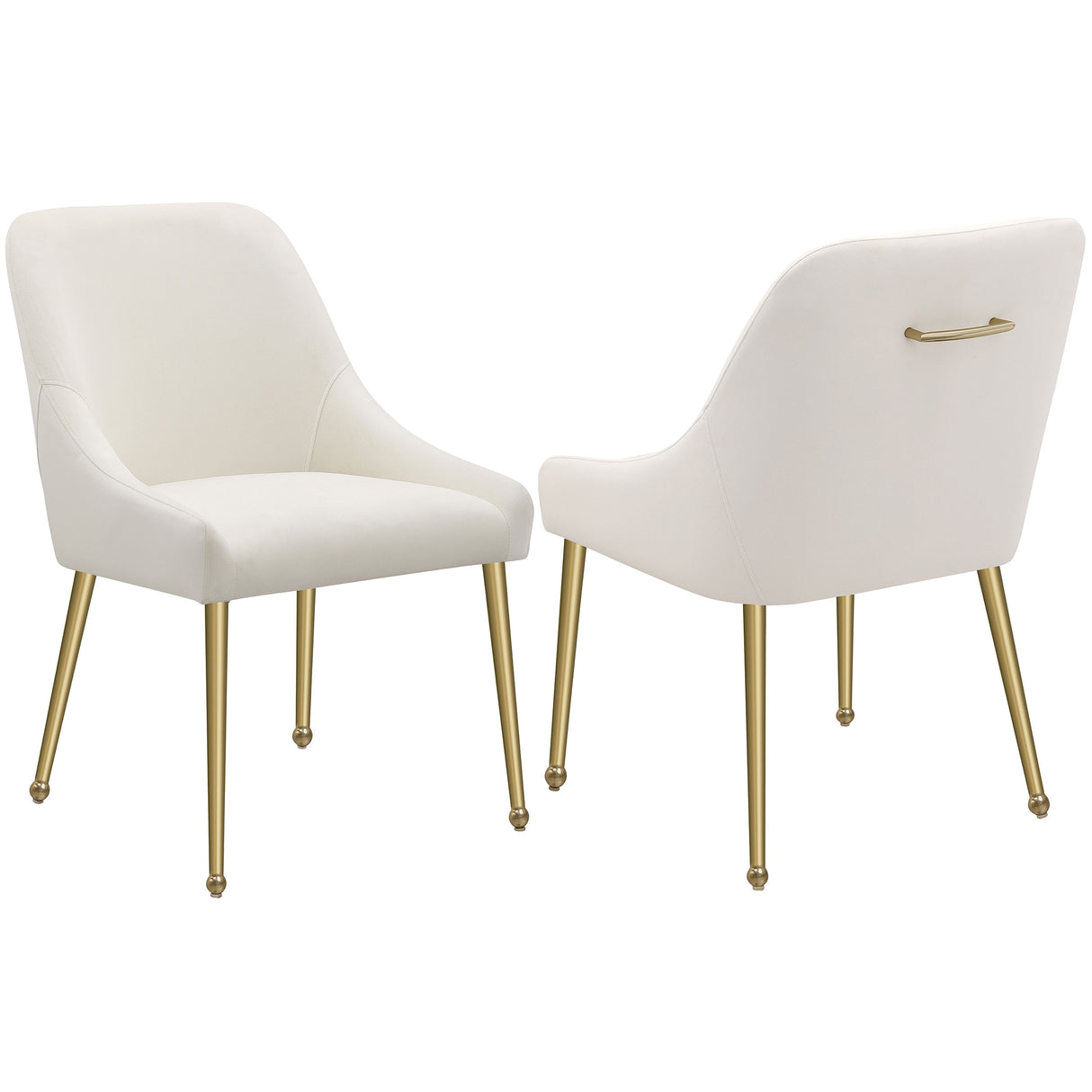 Furniture City Houma - Coaster - Mayette Upholstered Dining Side Chair Ivory (Set of 2) - 107562
