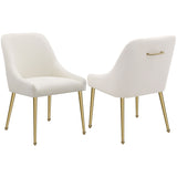 Furniture City Houma - Coaster - Mayette Upholstered Dining Side Chair Ivory (Set of 2) - 107562