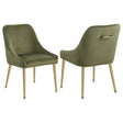 Furniture City Houma - Coaster - Mayette Upholstered Dining Side Chair Olive (Set of 2) - 107572