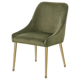 Mayette Upholstered Dining Side Chair Olive (Set of 2)