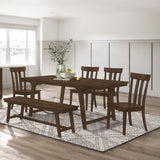 Furniture City Houma - Coaster - Reynolds 6-piece Rectangular Dining Table Set Brown Oak - 107591-S6
