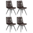 Furniture City Houma - Coaster - Aiken Upholstered Dining Side Chair Brown (Set of 4) - 107853