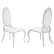 Furniture City Houma - Coaster - Anchorage Upholstered Dining Chair Cream White (Set of 2) - 107872N
