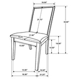 Kelly Upholstered Dining Side Chair Dark Grey (Set of 2)