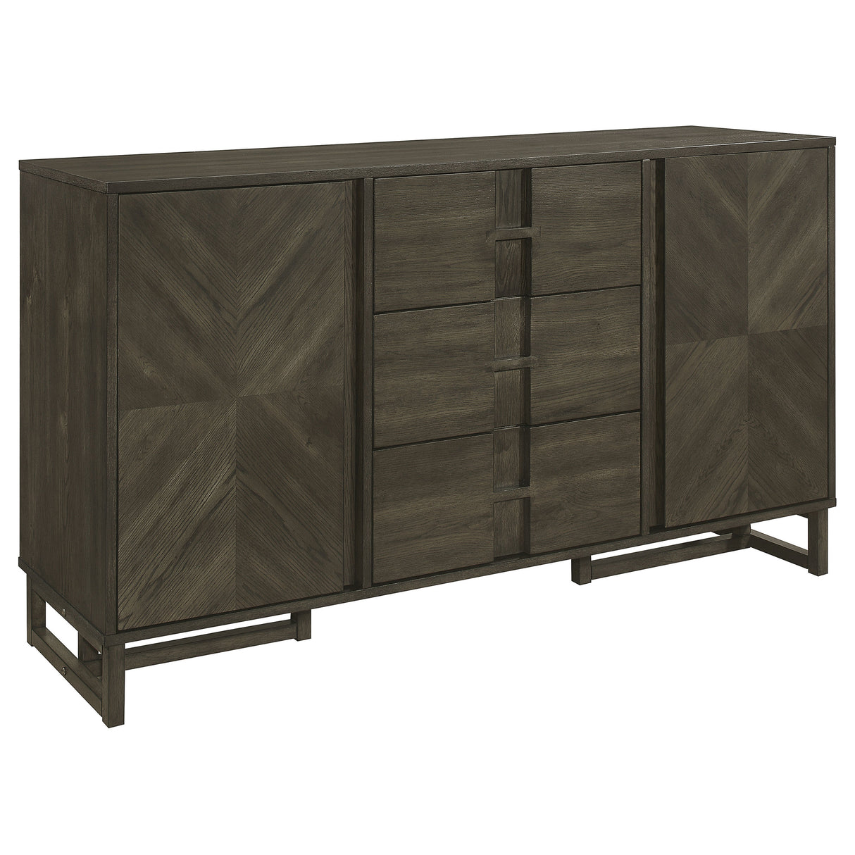 Furniture City Houma - Coaster - Kelly 3-drawer Storage Dining Sideboard Buffet Dark Grey - 107965