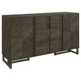 Furniture City Houma - Coaster - Kelly 3-drawer Storage Dining Sideboard Buffet Dark Grey - 107965