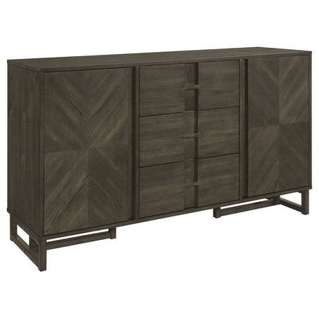Furniture City Houma - Coaster - Kelly 3-drawer Storage Dining Sideboard Buffet Dark Grey - 107965