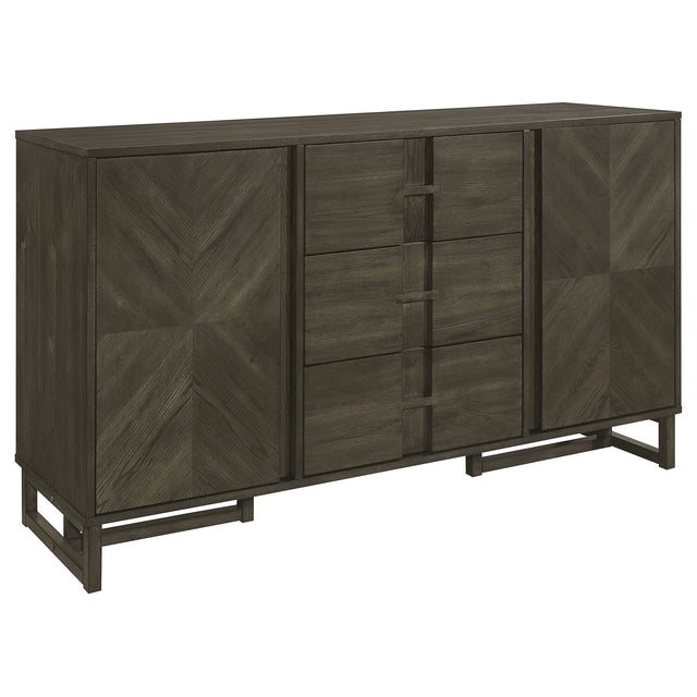 Furniture City Houma - Coaster - Kelly 3-drawer Storage Dining Sideboard Buffet Dark Grey - 107965