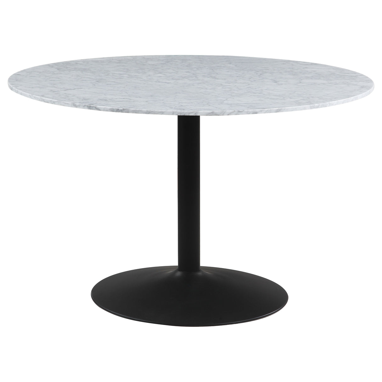 Furniture City Houma - Coaster - Bartole Round 48-inch Italian Marble Top Dining Table White - 108020