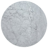 Bartole Round 48-inch Italian Marble Top Dining Table White