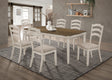 Furniture City Houma - Coaster - Ronnie 7-piece Rectangular Dining Table Set Rustic Cream - 108051-S7