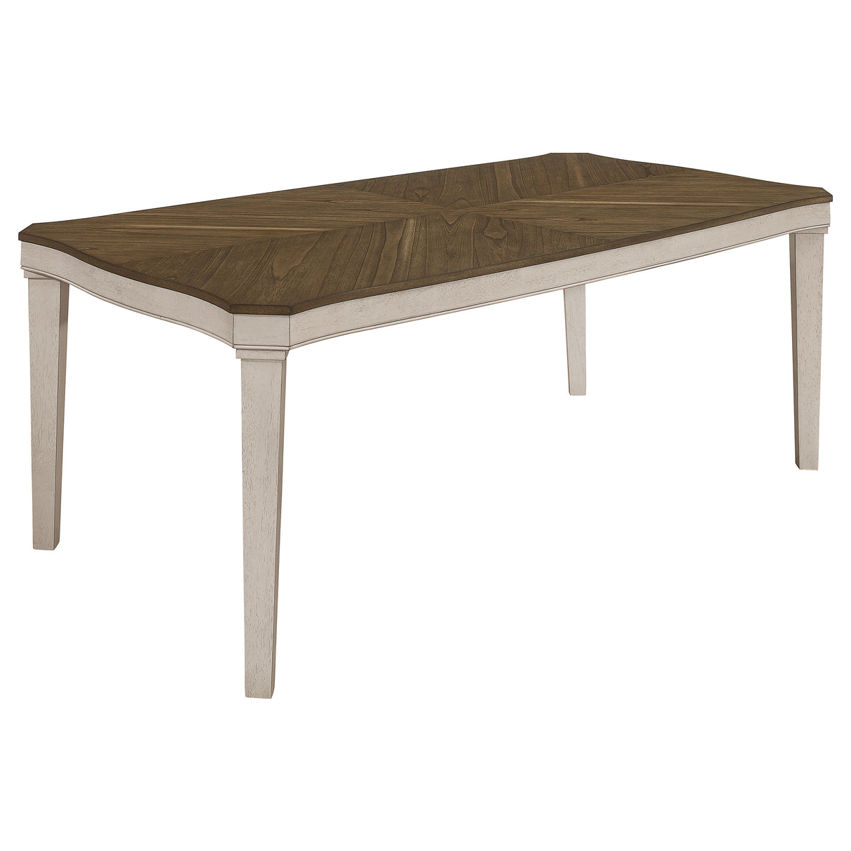 Furniture City Houma - Coaster - Ronnie Rectangular 79-inch Wood Dining Table Rustic Cream - 108051