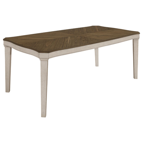 Furniture City Houma - Coaster - Ronnie Rectangular 79-inch Wood Dining Table Rustic Cream - 108051