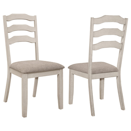 Furniture City Houma - Coaster - Ronnie Wood Dining Side Chair Rustic Cream (Set of 2) - 108052