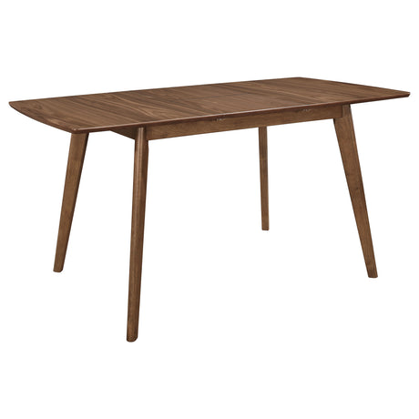 Furniture City Houma - Coaster - Alfredo 63-inch Extension Leaf Dining Table Natural Walnut - 108080