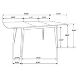 Alfredo 63-inch Extension Leaf Dining Table Natural Walnut