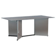 Furniture City Houma - Coaster - Emery 76-inch Rectangular Mirrored Dining Table Silver - 108091