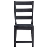 Newport 5-piece Rectangular Trestle Dining Table Set Black