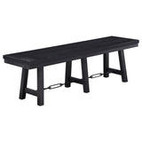 Furniture City Houma - Coaster - Newport Wood Trestle Base Dining Bench Black - 108146