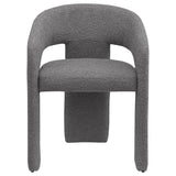 Eudora Boucle Upholstered Dining Arm Chair Grey (Set of 2)