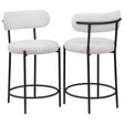 Furniture City Houma - Coaster - Viola Boucle Upholstered Counter Chair Cream (Set of 2) - 108188